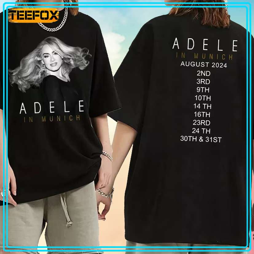 Adele In Munich Tour 2024 Concert T-Shirt