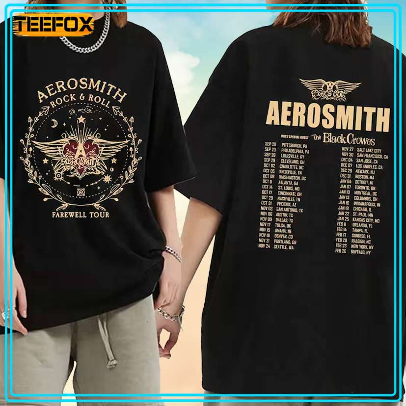 Aerosmith 2024-2025 North American Farewell Tour Concert Music T-Shirt