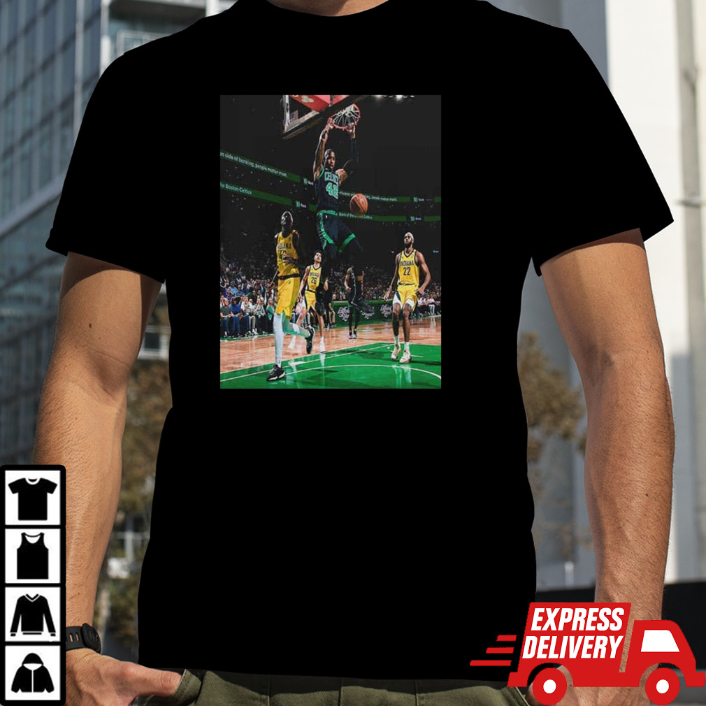 Al Horford Slam Dunk During The Game Indiana Pacers Vs Boston Celtics Short Moment NBA 2024 T-Shirt