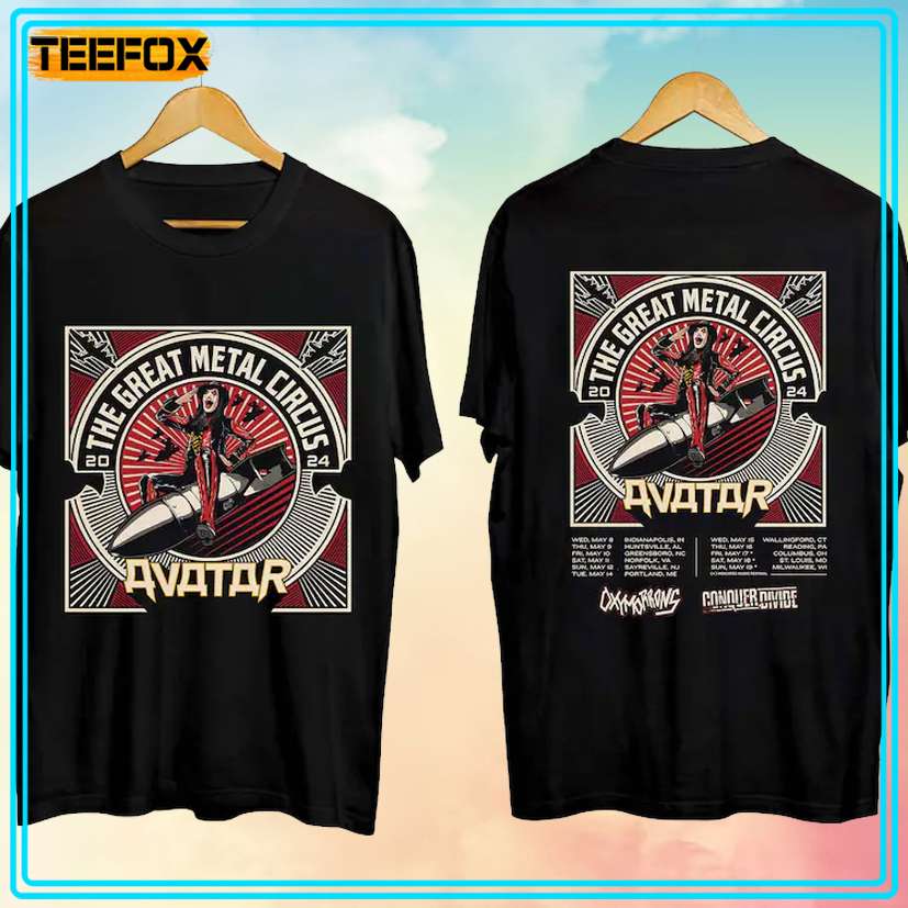 Avatar The Greatest Metal Circus Tour 2024 Unisex T-Shirt