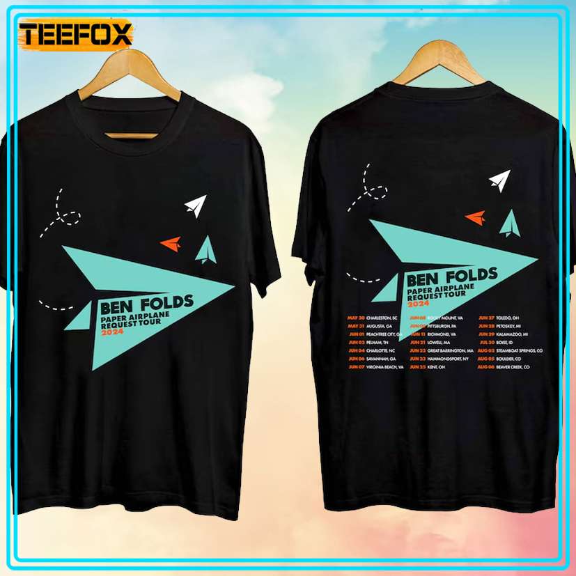 Ben Folds - Paper Airplane Request Tour 2024 Unisex T-Shirt