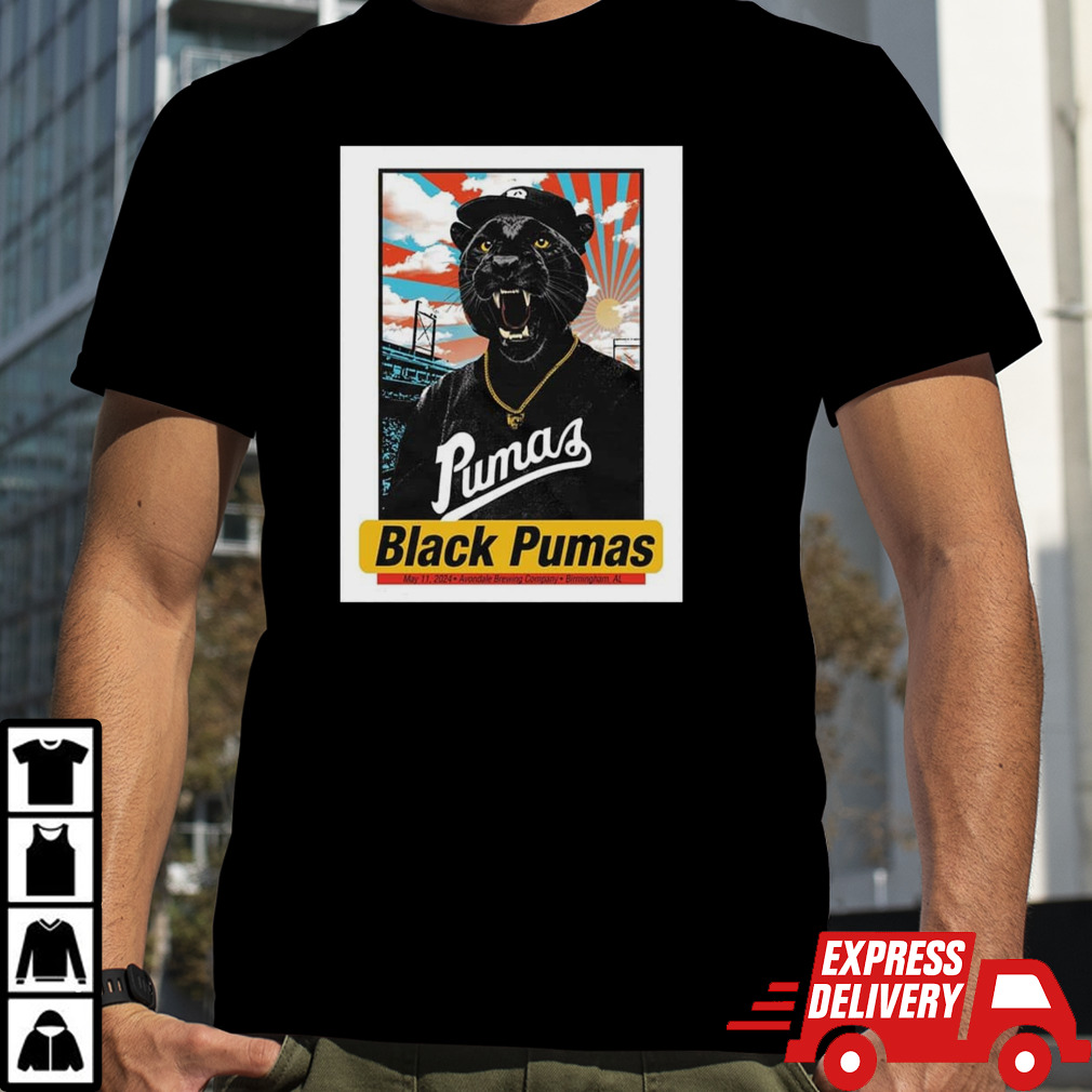 Black Pumas May 11 2024 Avondale Brewing Company Birmingham AL The Great Posters T-Shirt