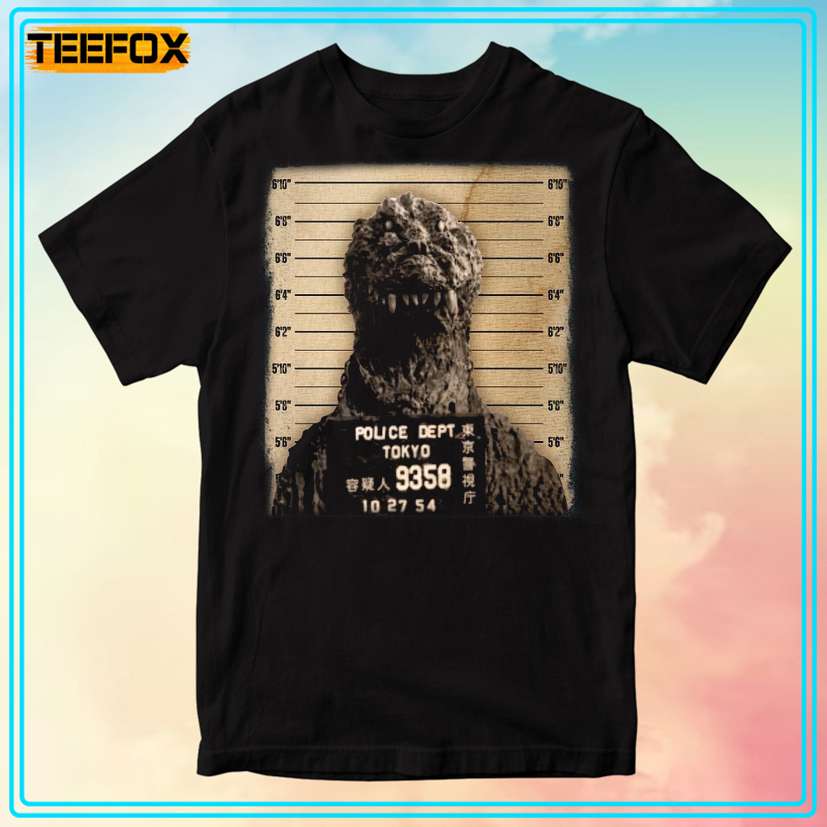 Godzilla Mugshot Unisex T-Shirt