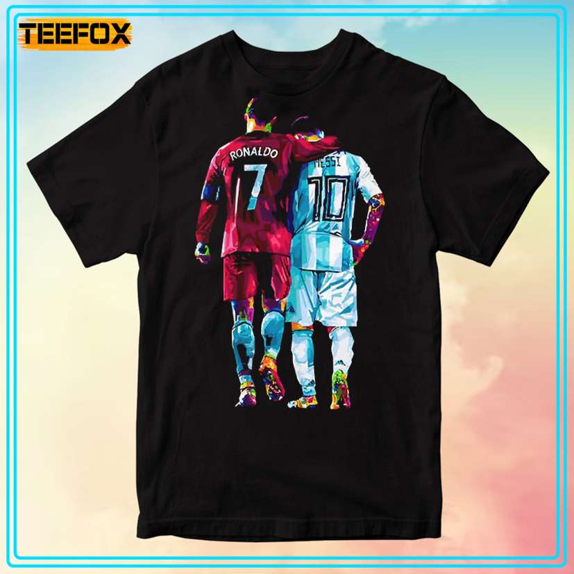 Lionel Messi and Cristiano Ronaldo Football Legends T-Shirt