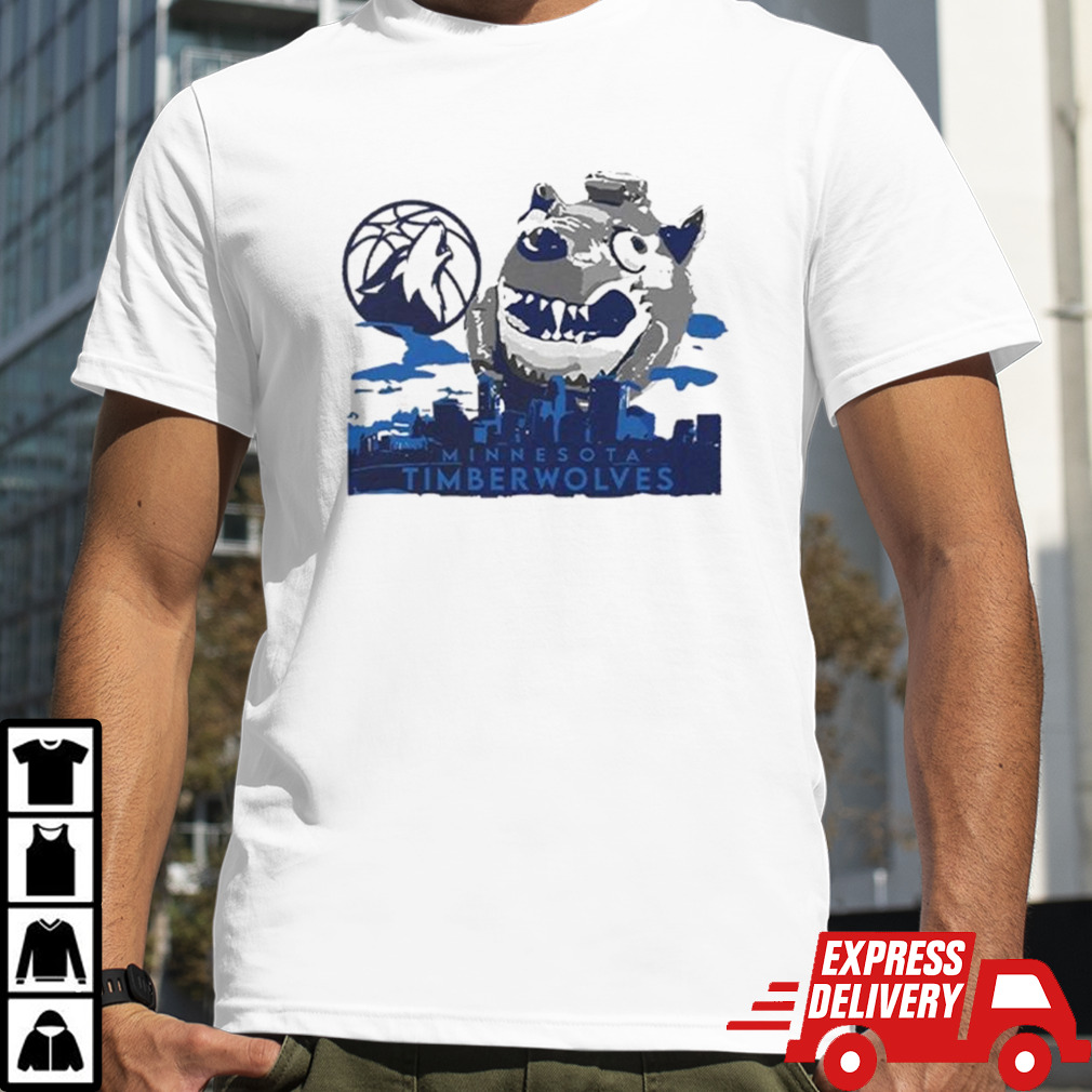 Minnesota Timberwolves Mascot Skyline 2024 T-shirt