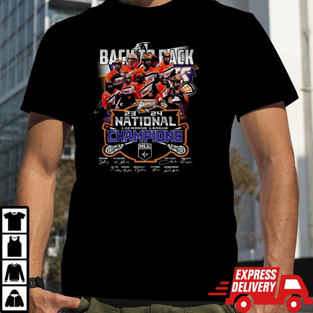 Buffalo Bandits 2024 National Lacrosse League Champions Back To Back Signatures Shirt