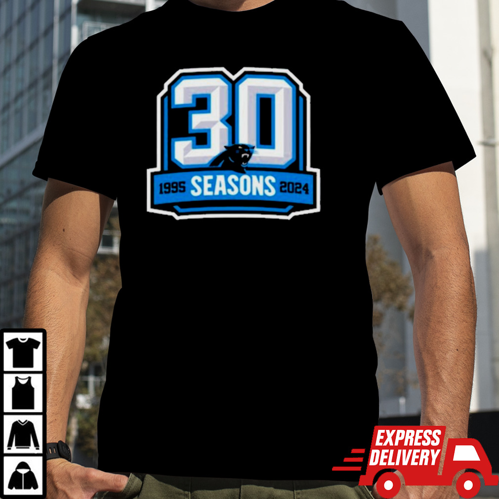 Carolina Panthers 30th Anniversary 1995-2024 Logo Shirt