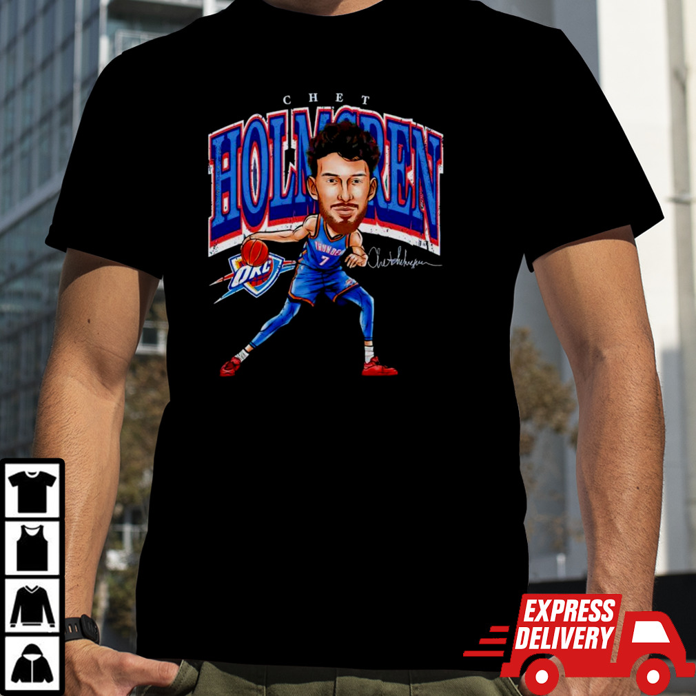 Chet Holmgren Oklahoma City Thunder cartoon shirt