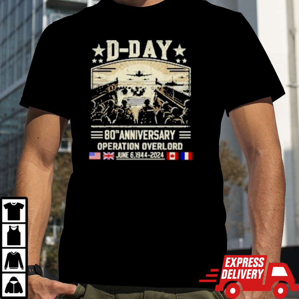 D Day 80th Anniversary Operation Overlord 1944-2024 Shirt