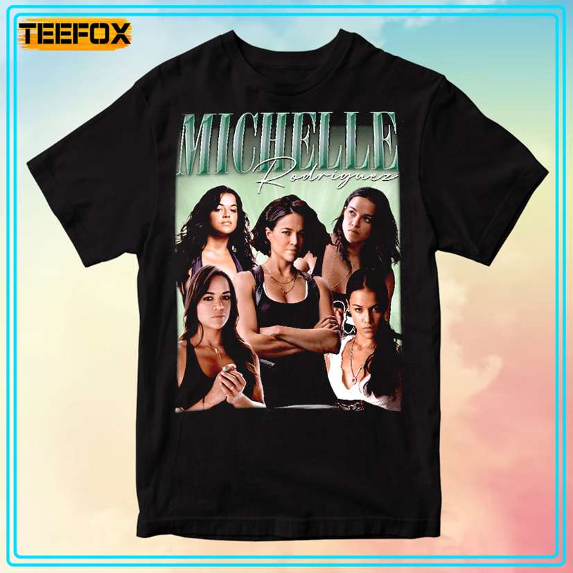 Michelle Rodriguez Retro Style T-Shirt