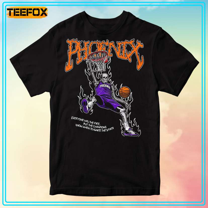 Phoenix Suns Basketball Skull Style T-Shirt