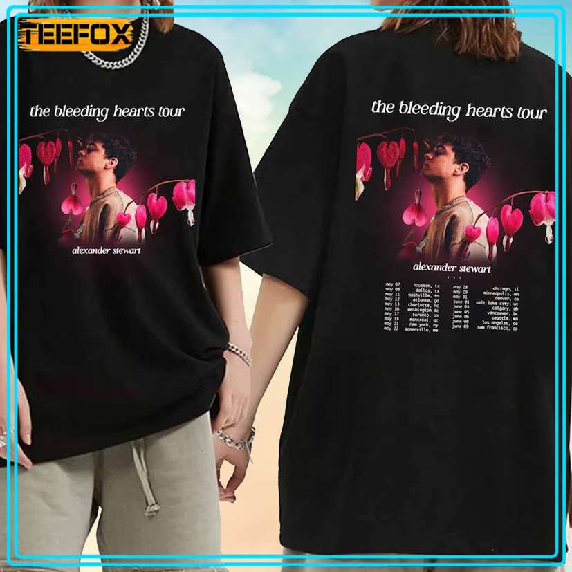 Alexander Stewart - The Bleeding Hearts Tour 2024 Concert T-Shirt