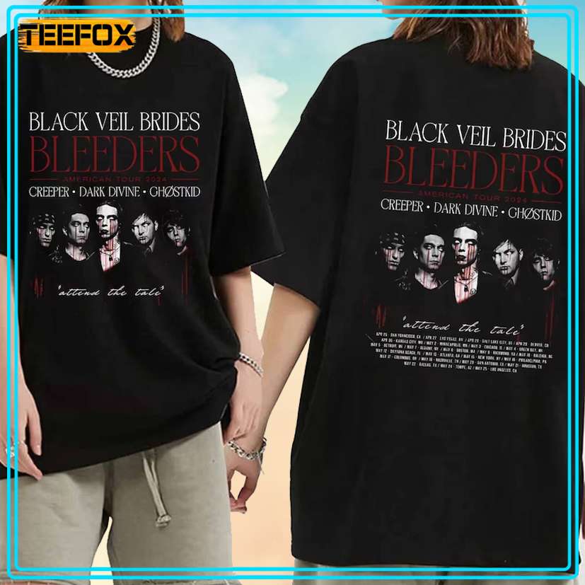 Black Veil Brides Tour 2024 Concert Unisex T-Shirt