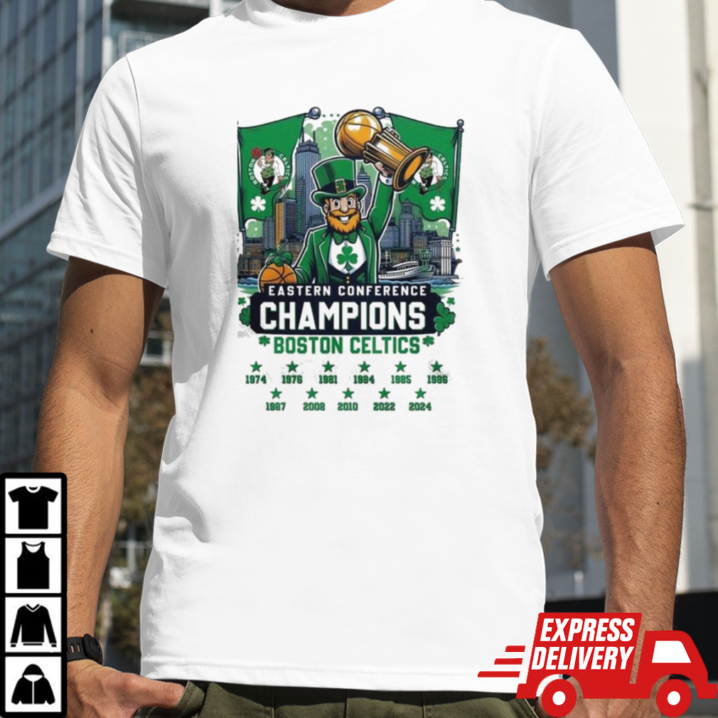 Boston Celtics 2024 Eastern Conference Champions Fan Celebrating NBA shirt