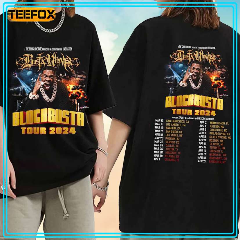 Busta Rhymes North American Tour 2024 Music Unisex T-Shirt