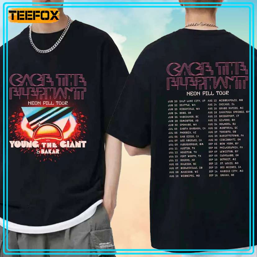 Cage the Elephant - Neon Pill Tour 2024 Concert T-Shirt