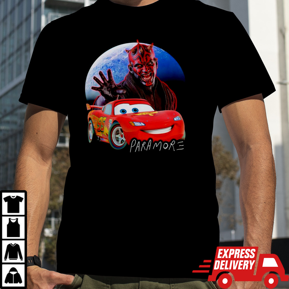 Darth Maul Lightning McQueen Paramore shirt