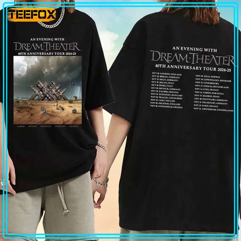 Dream Theater - 40th Anniversary Tour 2024-2025 Concert T-Shirt