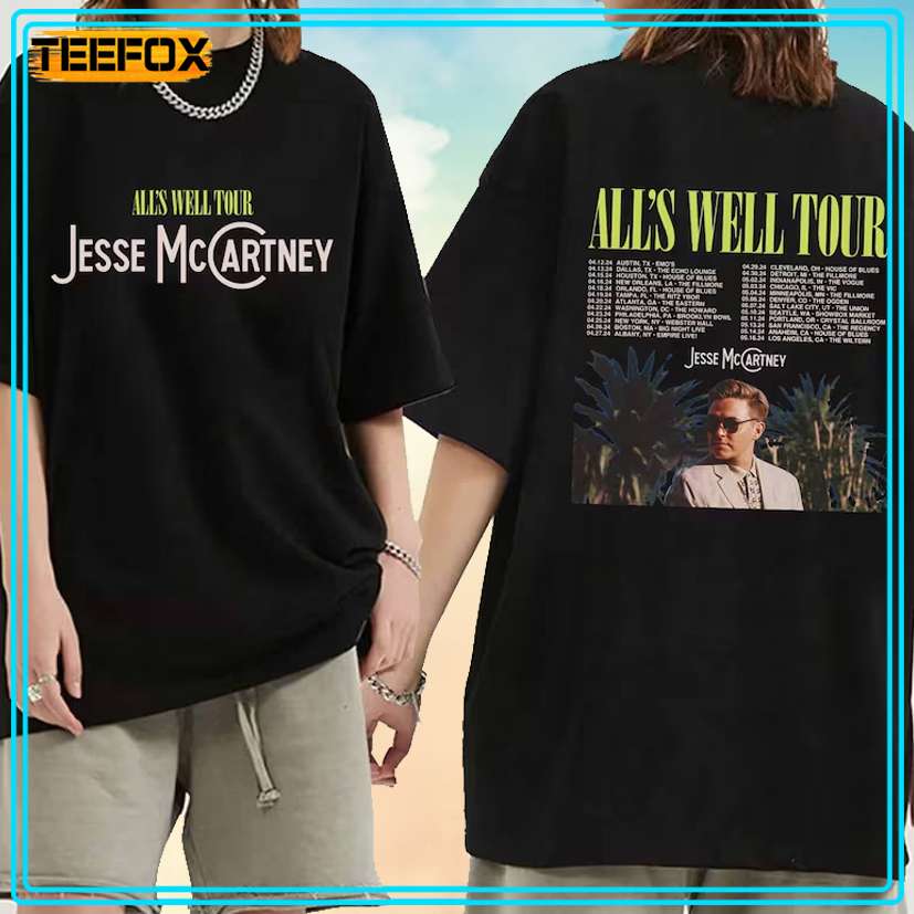 Jesse McCartney - All's Well Tour 2024 Unisex T-Shirt