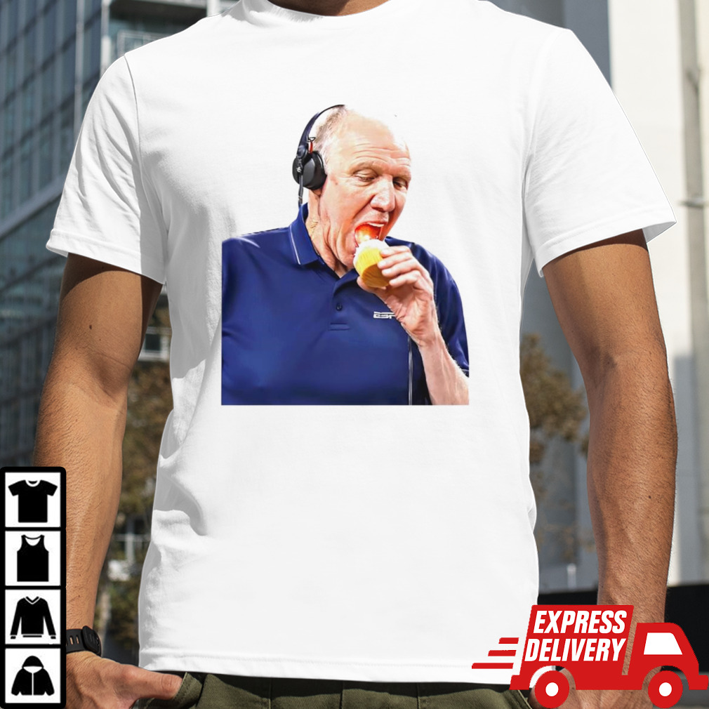 Bill Walton eating a cupcake shirt