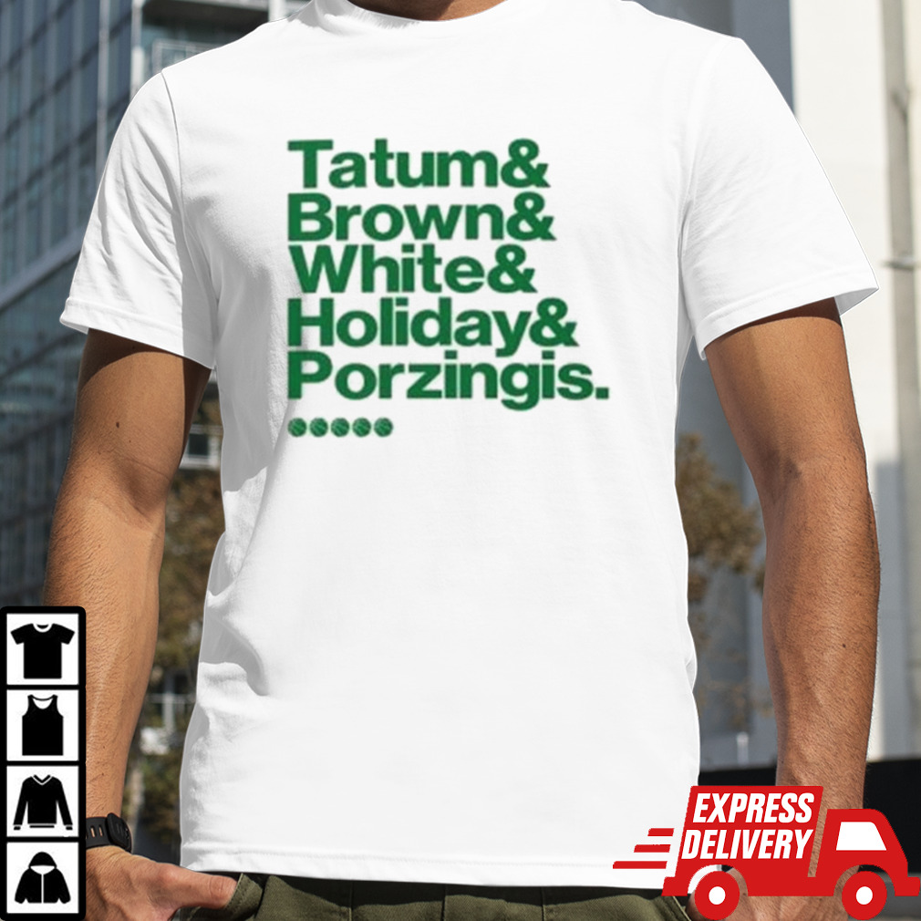 Boston Celtics Tatum & Brown & White & Holiday & Porzingis T-shirt