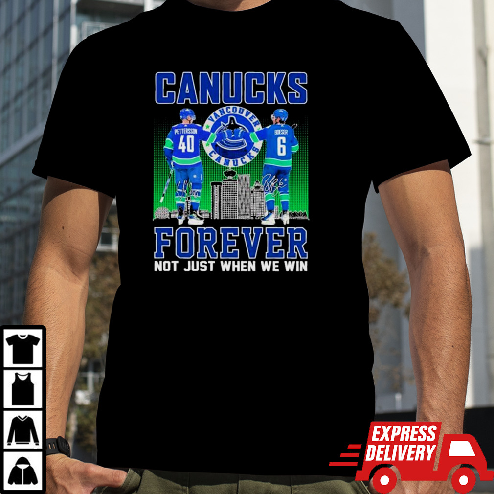 Elias Pettersson And Brock Boeser Vancouver Canucks Skyline Forever Not Just When We Win shirt