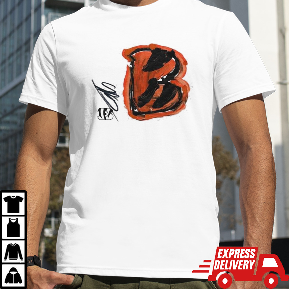 Jermaine Burton Ash Cincinnati Bengals Rookie Paint Tri-blend T-shirt