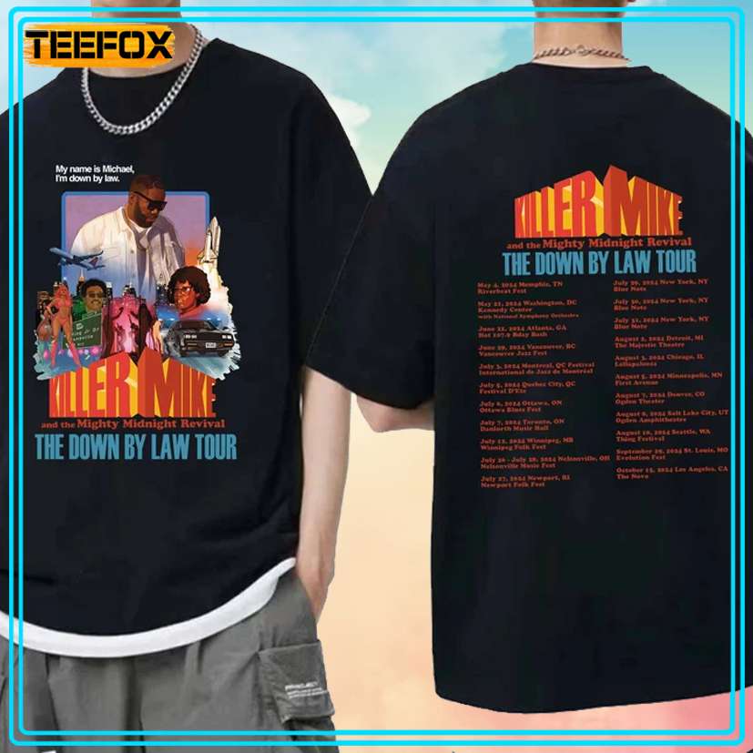 Killer Mike - Down By Law Tour 2024 Concert T-Shirt