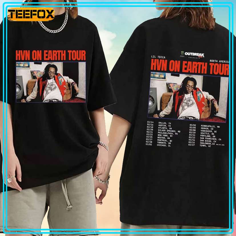 Lil Tecca HVN On Earth Tour 2024 Unisex T-Shirt