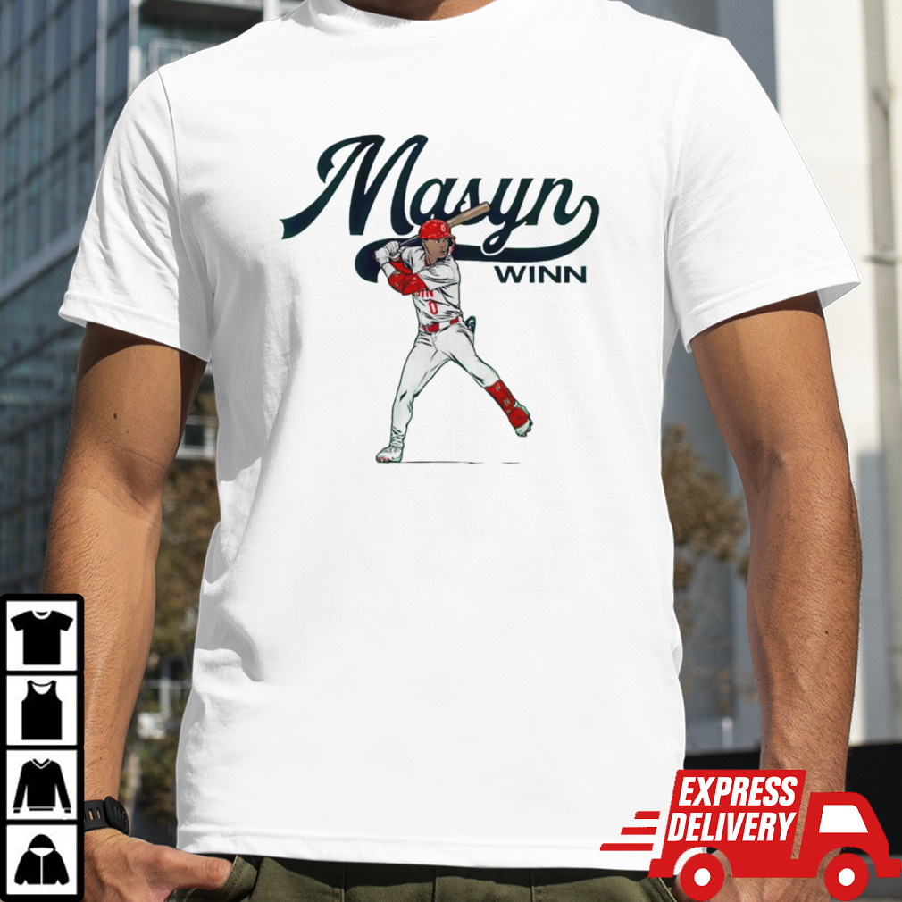 Masyn Winn St. Louis Cardinals baseball slugger swing shirt