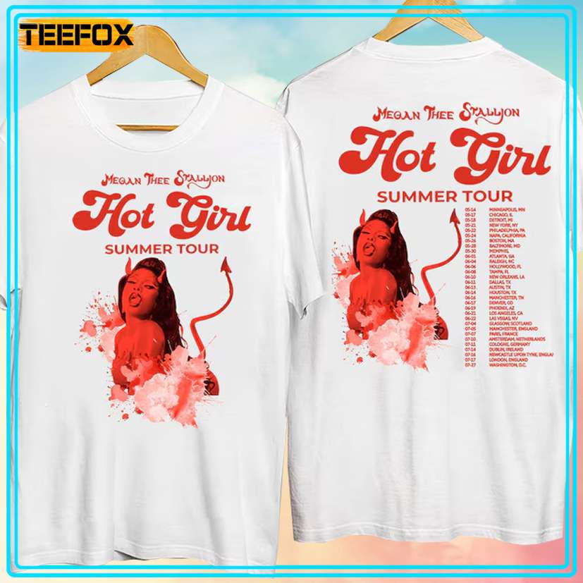 Megan Thee Stallion Hot Girl Summer Tour 2024 Music Unsiex T-Shirt