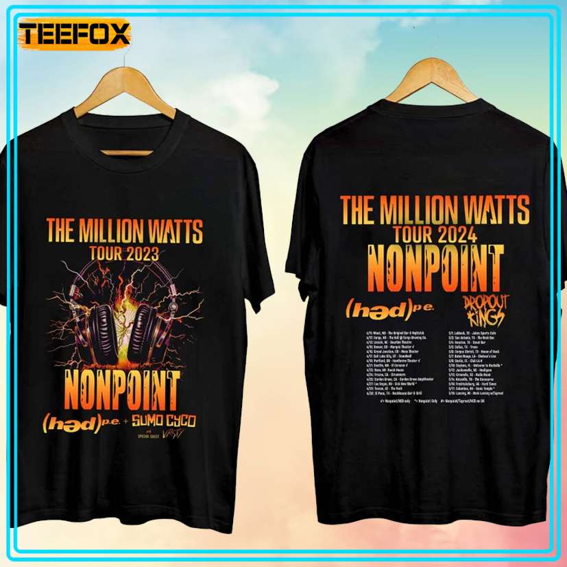 Nonpoint The Million Watts Tour 2024 Unisex T-Shirt