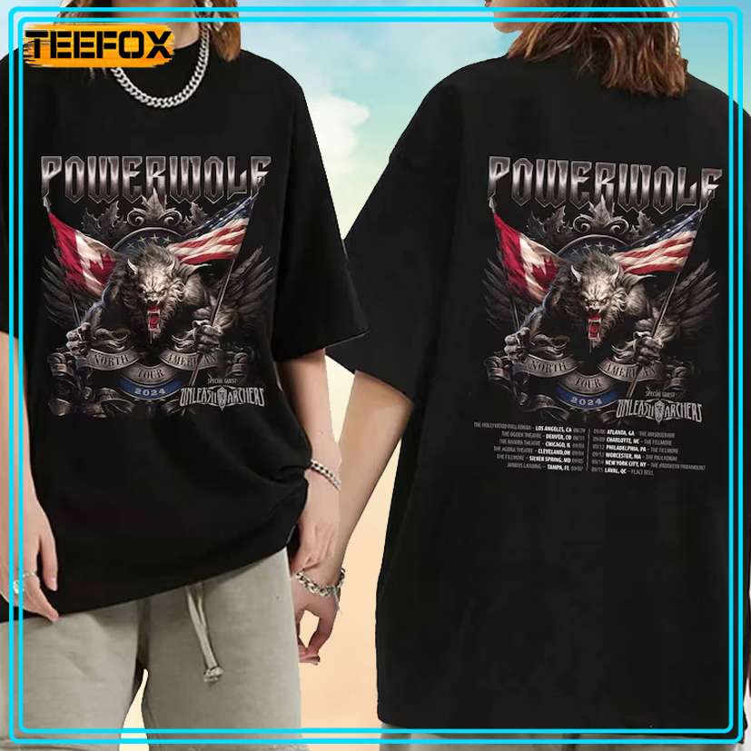 Powerwolf - North America Tour 2024 Concert Music T-Shirt