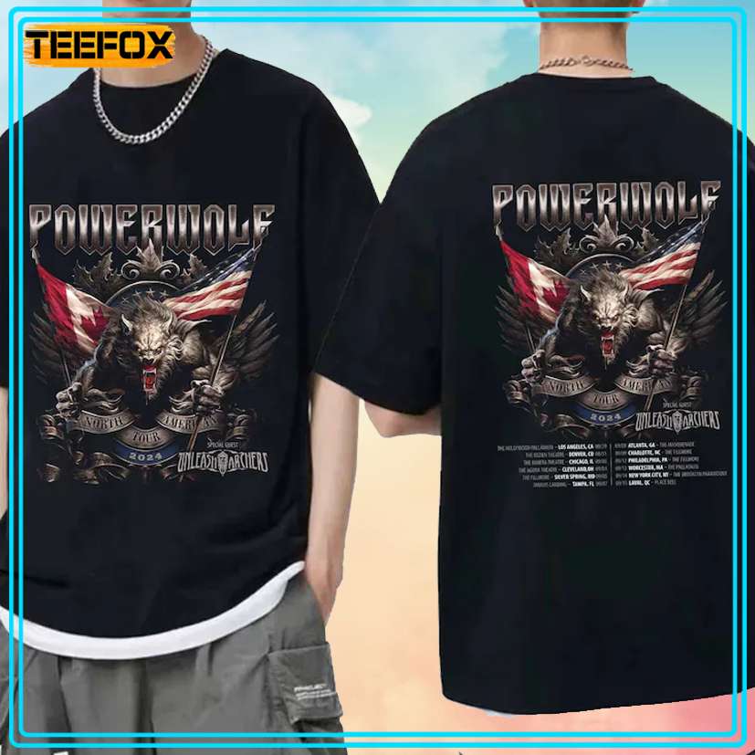 Powerwolf - North America Tour 2024 Music Unisex T-Shirt