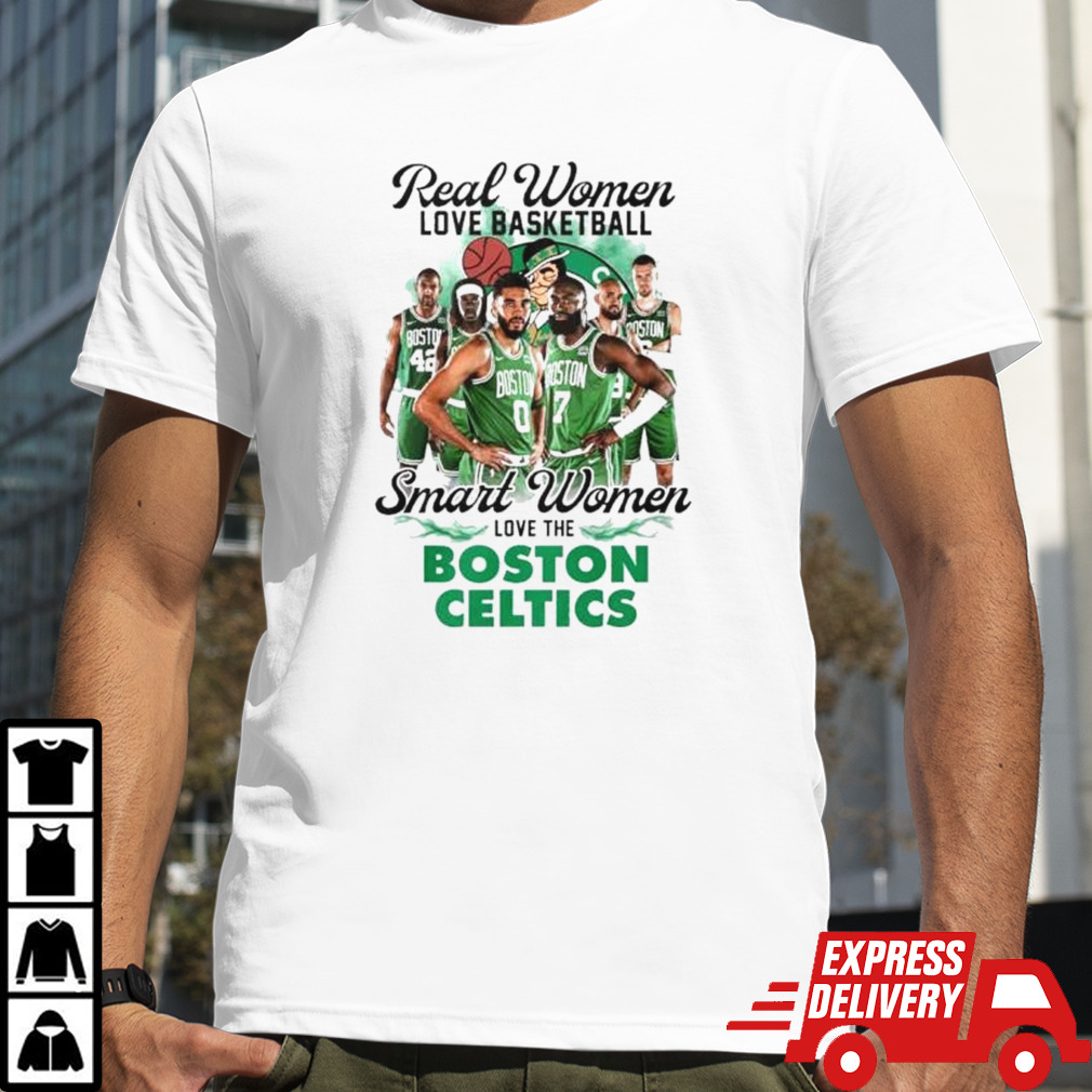 Real Women Love Basketball Smart Women Love The Boston Celtics 2024 NBA Finals Signatures shirt