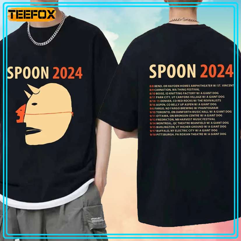 Spoon Tour 2024 Band Concert T-Shirt