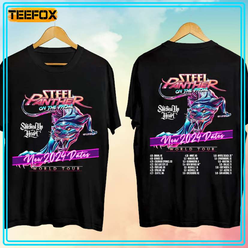 Steel Panther On the Prowl World Tour 2024 Concert T-Shirt