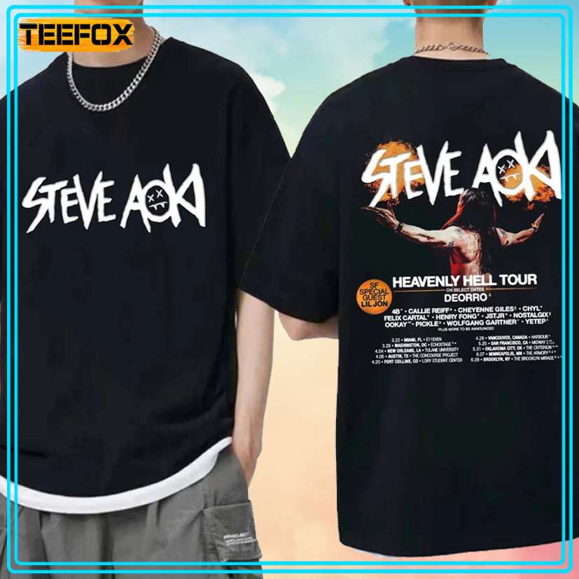 Steve Aoki - Heavenly Hell Tour 2024 Concert T-Shirt