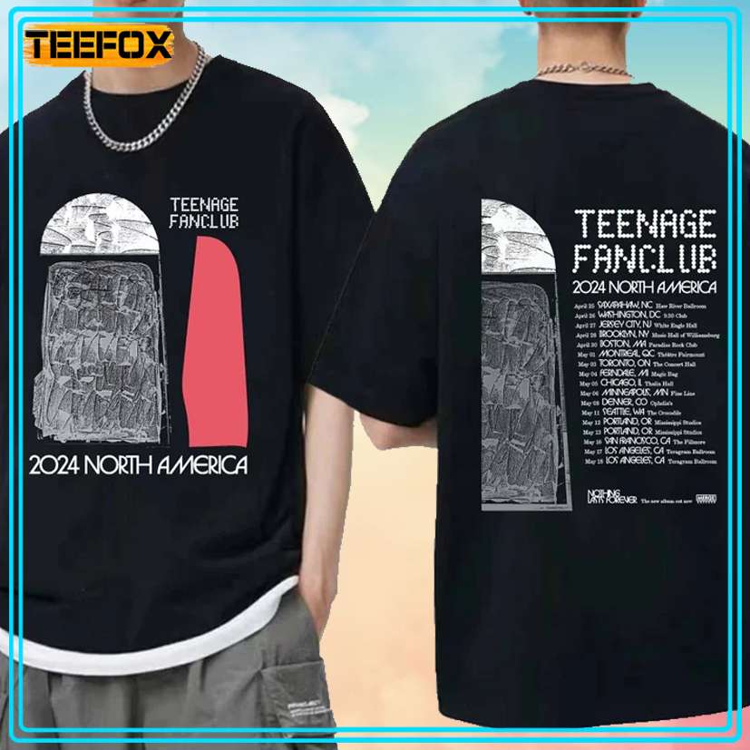 Teenage Fanclub North America Tour 2024 Concert T-Shirt