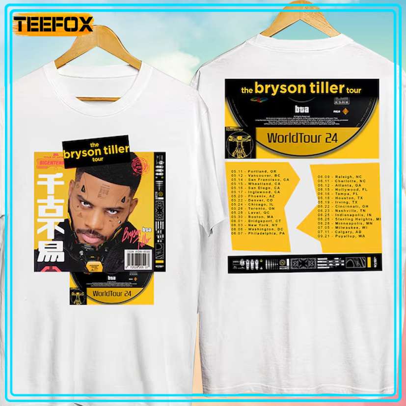 The Bryson Tiller Tour 2024 Music Concert T-Shirt