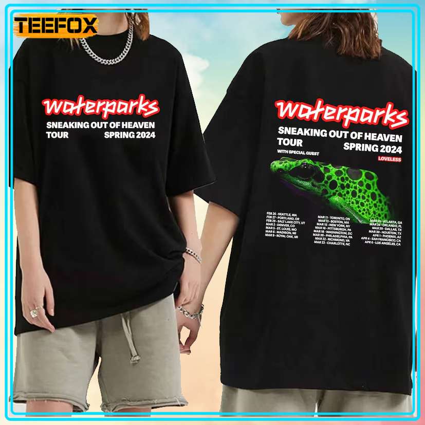 Waterparks Sneaking Out of Heaven Spring Tour 2024 Music Unisex T-Shirt