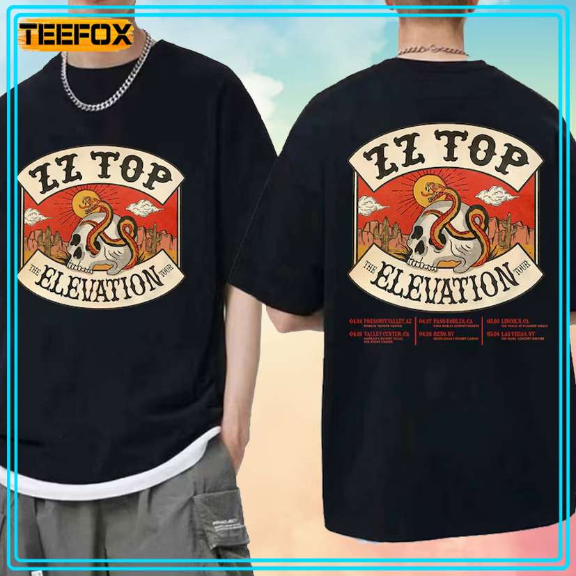 ZZ Top The Elevation Tour 2024 Band Concert T-Shirt