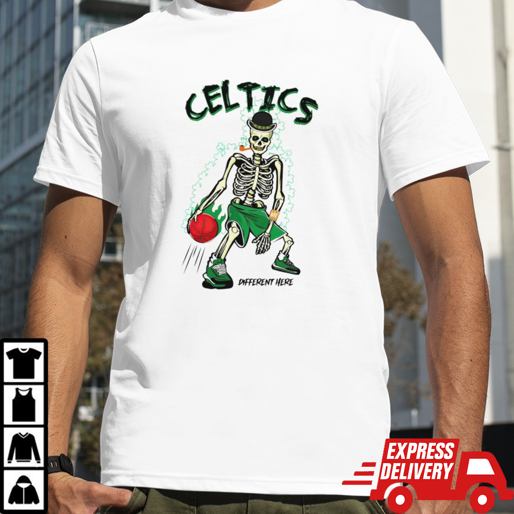 Boston Celtics skeleton basketball different here shirt