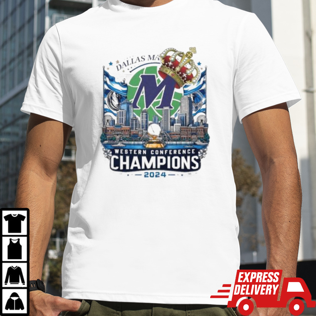 Dallas Mavericks Western Conference Champions 2024 Skyline Crown Shirt