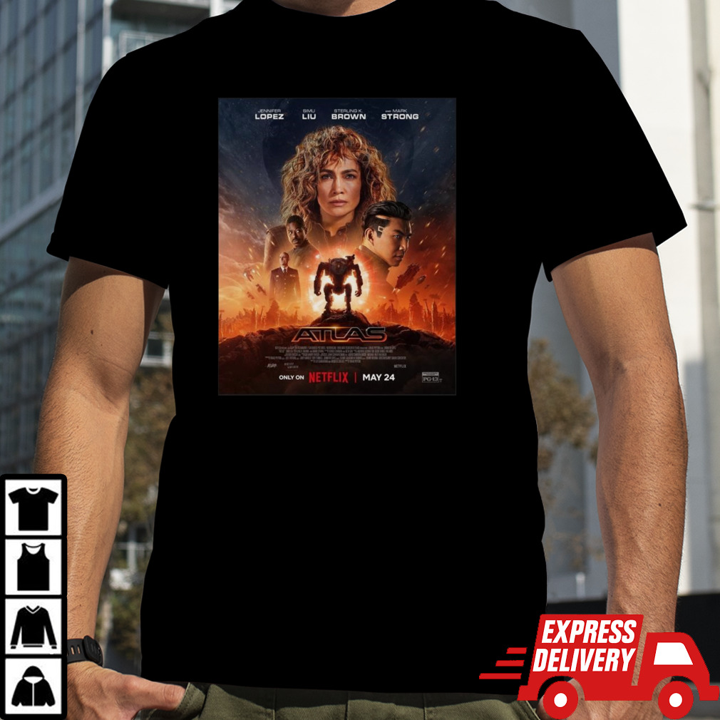 Incredible Poster For Brad Peyton’s Atlas Starring Jennifer Lopez Releasing On Netflix On May 24 T-Shirt