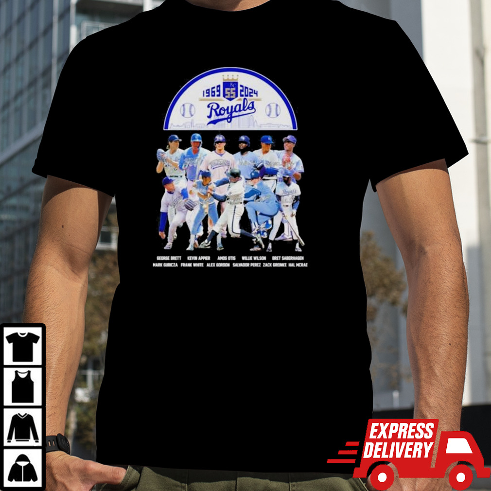 Kansas City Royals 55th Anniversary 1969-2024 Signatures shirt