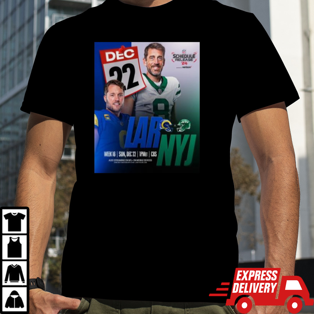 Los Angeles Rams Vs New York Jets 2024 NFL Schedule Release Shirt