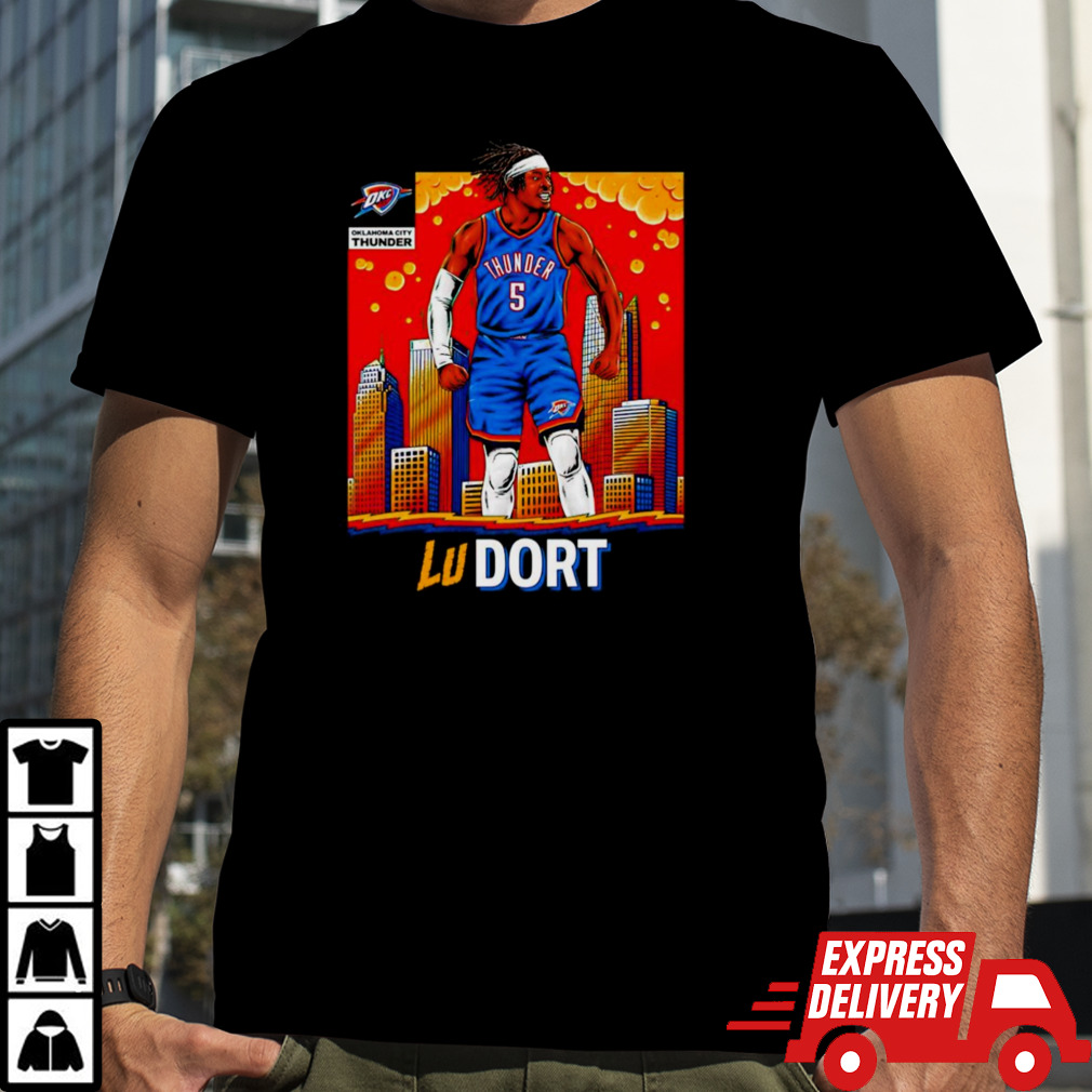 Luguentz Dort Oklahoma City Thunder city skyline shirt