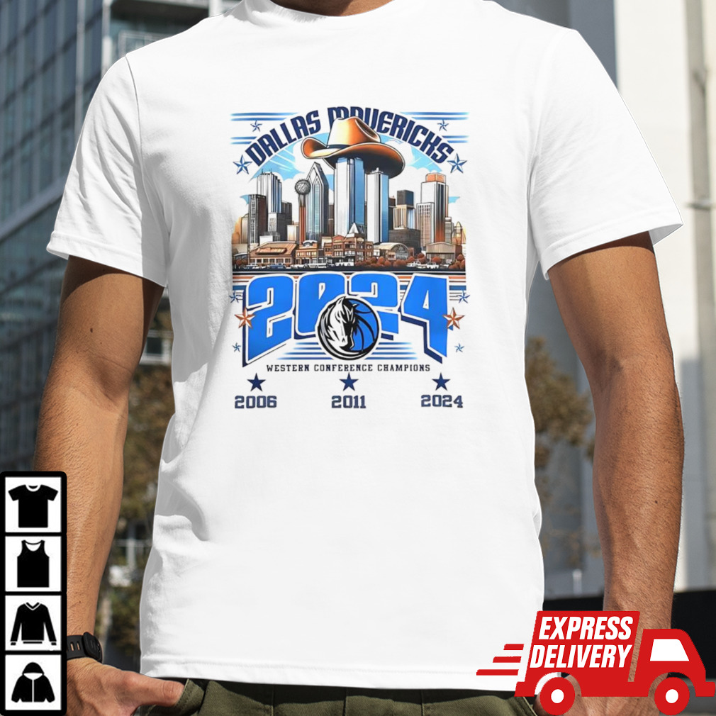 Dallas Mavericks Skyline 2024 Western Conference Champions shirt