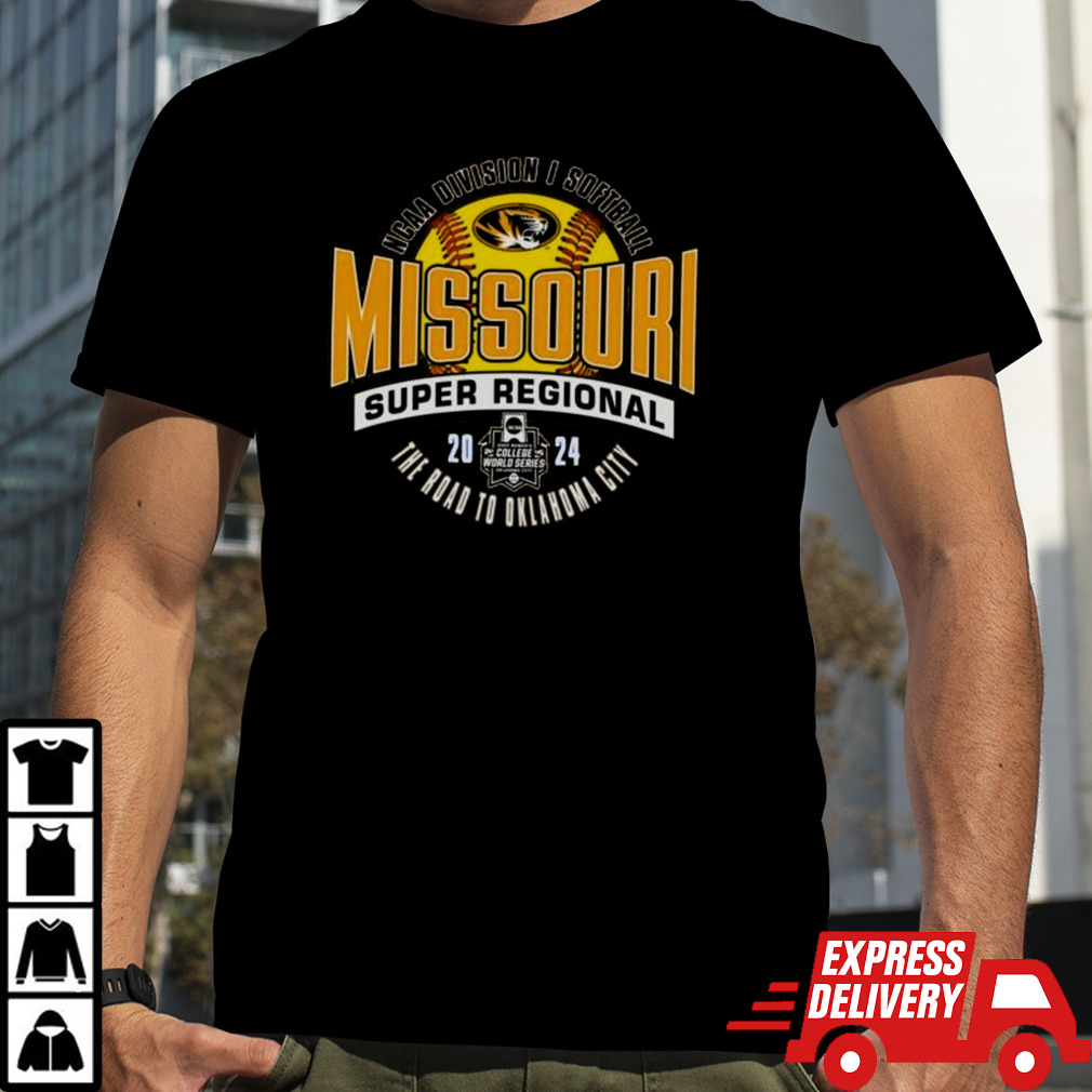 Missouri Tigers 2024 NCAA Division I Softball Super Regional The Road To Oklahoma City Shirt